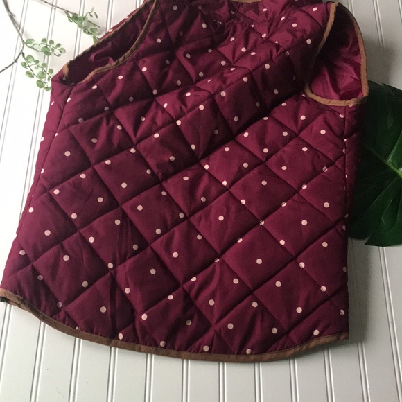 Maroon quilted full zip vest - Picture 4 of 7